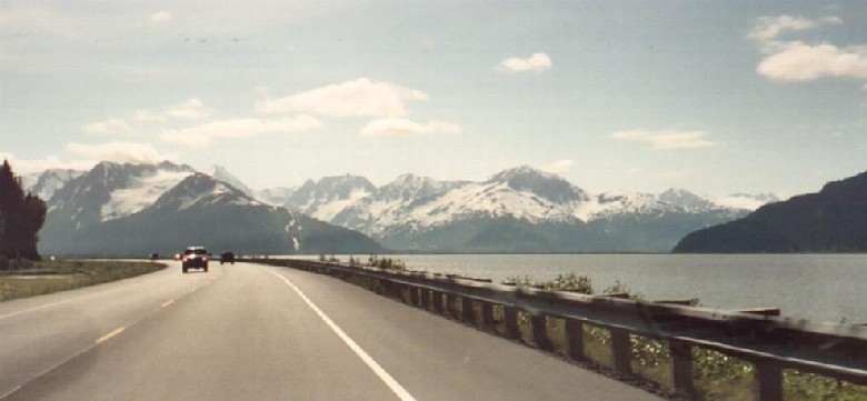 Seward Highway, heading south from Anchorage.